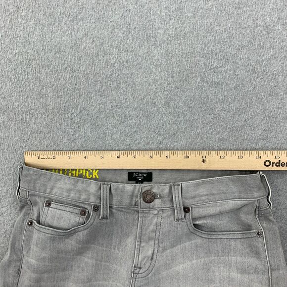J. Crew Jeans Womens Size 27 Toothpick Stretch Gray Distressed - Picture 9 of 16